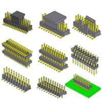 Connecteurs femelles Youshi à double rangée pour broches CMS, 254 mm, en bronze phosphoreux, à pointe plate, emballage en bobine, pour l'électronique