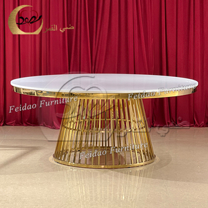 Titane Or Acier Inoxydable Dubaï De Luxe Rond De Mariage Utilisé Table - Product Image 1