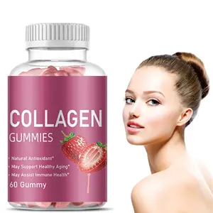 Collagen Gummies Strawberry Lemon Flavor Collagen Peptides for Women with Biotin Vitamin C, E, & Zinc for Hair Skin and Nails