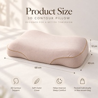 Vente en gros oreiller cervical ergonomique respirant à contour 3D, housse amovible, support de cou en mousse polyuréthane moulé