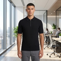 Pull-over en maille pour homme Jny Odm & Oem de haute qualité, à manches courtes, coupe ajustée, motif fantaisie, pour le printemps et l'été