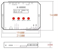 Contrôleur de pixels LED LUMIWISE K-8000C, 8192 pixels, 8 ports DMX512, Ws2812/Ws2811 SPI, carte SD programmable