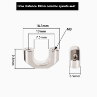 Guide-fil pour machine à tordre 650, œillet en céramique de zircone, siège métallique intérieur 100*100*100, poli miroir Ra 0.1 HRA88 SenGuang pour