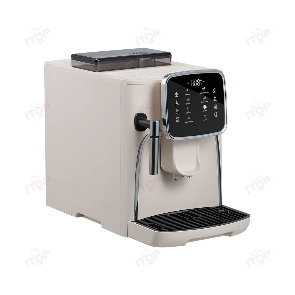 19バー急速加熱スーパーコーヒーメーカー自動エスプレッソコーヒーマシン内蔵コニカル微粉砕グラインダー200Gビーンホッパー