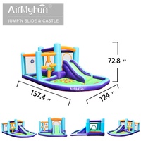Glissière d'escalier gonflable avec piscine, château Jumper pour enfants, maison gonflable, vente en gros, cm