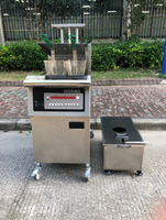 Friteuse à poulet professionnelle KFC à gaz/électrique, 1/2 réservoir, ouverte, avec filtre à huile – Offre Spéciale