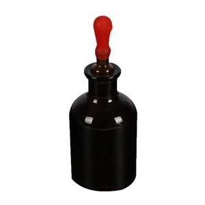 Feiyue Glass <b>Dropper</b> <b>Bottle</b> Brown Transparent With Red Rubber Tip Laboratory Equipment - Product Image 1