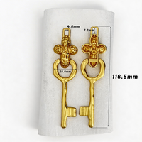 Lianxu – Plaque métallique décorative en forme de clé, dorée, style vintage, pour accessoires de porte-clés, vente en gros personnalisée