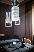 Lustre en verre teinté pour restaurant, style moderne et luxueux, design créatif pour bar, balcon, chambre à coucher, chevet, petit lustre