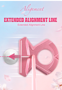 PGM TUG091 <span class=keywords><strong>Putter</strong></span> de <span class=keywords><strong>golf</strong></span> professionnel pour <span class=keywords><strong>femme</strong></span>, équilibré à couple nul, OEM ODM, logo personnalisé, CNC, rose, avec poignée en caoutchouc et tige en graphite - Product Image 6