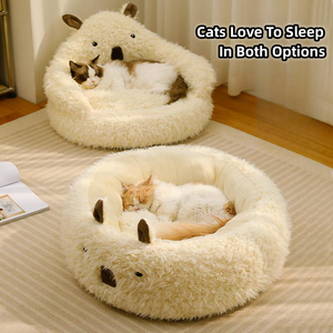 Nuevo Diseño de <span class=keywords><strong>Cama</strong></span> Redonda para Mascotas, Tipo Sofá, con Cojín Extraíble, Acogedor, de Felpa, con Forma de Donut - Product Image 2