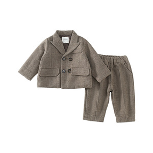 Costume <span class=keywords><strong>de</strong></span> garçon 2025 – Nouvelle collection automne – Ensemble trois pièces style occidental – Vêtements formels élégants pour bébés et jeunes enfants - Product Image 5