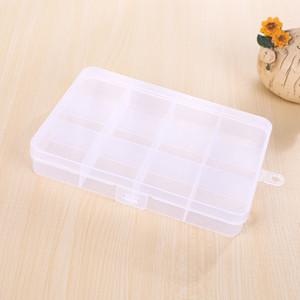 Jewelry Organizer Box 12 Grids Transparent Plastic With Lid For Beads Hooks Screws Storage Case Small Size Fixed Compartment - Product Image 2