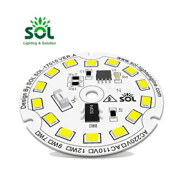 Kits retrofit 110v 220v 15w led módulo de teto pcb com ímã