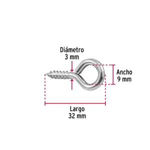 FIERO 18X50 Blister Box con 10 occhielli chiusi 12 unità viti - Product Image 3