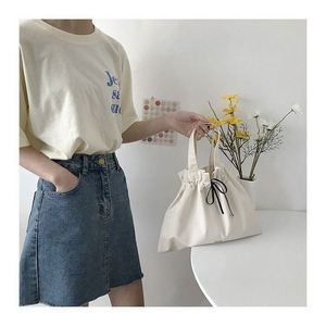 Bolsas de Tela de Algodón Reutilizables Ecológicas de Alta Calidad al por Mayor, con Cordón, Impresión de Logotipo Personalizado, para Compras y Promociones - Product Image 5