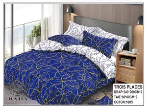 JiaJia 도매 고품질 4피스 클래식 플랫 침대 시트 세트 꽃무늬 프린트 쿨링 접이식 일회용 - Product Image 3