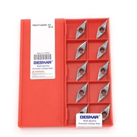 Accessoires de tournage pour tour DESKAR K10, pour plaquettes de coupe en carbure VBGT160404-AL, outils pour aluminium