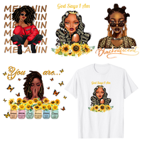 Autocollants thermocollants personnalisés pour t-shirts et sacs de vêtements, motifs filles européennes et américaines, avec designs personnalisables