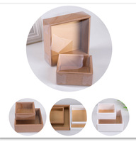Vente en gros de boîtes à gâteaux en carton Bento noir de 3 pouces pour cadeau de lune haut de gamme blanc