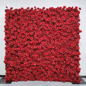Oferta Especial: Muro de Flores para Bodas, Suministros para Floristería, Muro de Rosas Rojas Personalizado para Decoración de Fiestas y Fondos - Product Image 1