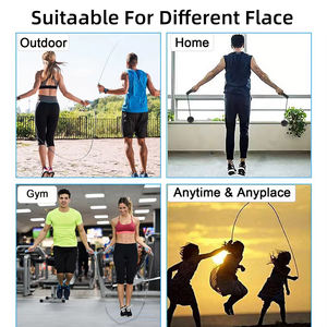 Chất lượng cao USB-C có thể sạc lại jump rope cho Bluetooth cảm biến thông minh bỏ qua Rope cho người lớn có thể điều chỉnh không dây Chế độ tập thể dục - Product Image 4