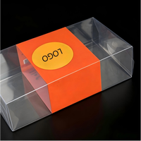 Boîte d'emballage en plastique PET transparente pliable personnalisée et écologique avec logo en estampage à chaud et en relief
