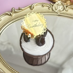 Decoración de Pastel de Acrílico para Aniversario, Suministros para Fiestas de Cumpleaños, Adorno para Pastel con Diseño de Corona de Corazón Floral, Mensaje Personalizado - Product Image 1