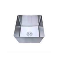 Évier encastré en acier inoxydable 304 pour cuisine professionnelle, évier industriel soudé sur mesure, évier de table rectangulaire, réservoir d'eau 18/16 gauge