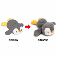 Peluche créative OEM ODM : Ours polaire et pingouin gris, animaux en peluche réalistes, jouet en peluche pingouin