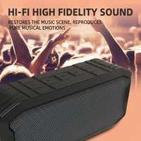 Altavoz Portátil IPX7 Resistente al Agua de 5W, Subwoofer Hifi con Bajos para Senderismo, Ciclismo, Cine en Casa, Fiestas, Reproductor de Audio