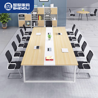 Ensemble de table de conférence en bois moderne XTHYZ-073 pour bureau, hôtel, école - Mobilier commercial avec design pliable