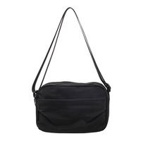 Sac carré décontracté en tissu Oxford à carreaux, couleur unie, polyvalent, de qualité supérieure, simple, à porter à l'épaule ou en bandoulière