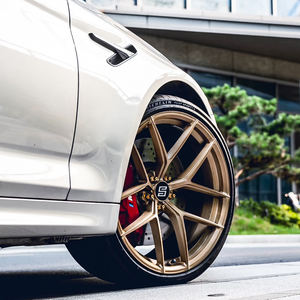 Jantes forgées Deep Concave 6061-T6 5x112 5x120 18 19 20 21 22 23 24 pouces Noir brillant brossé pour BMW M Porsche - Product Image 1