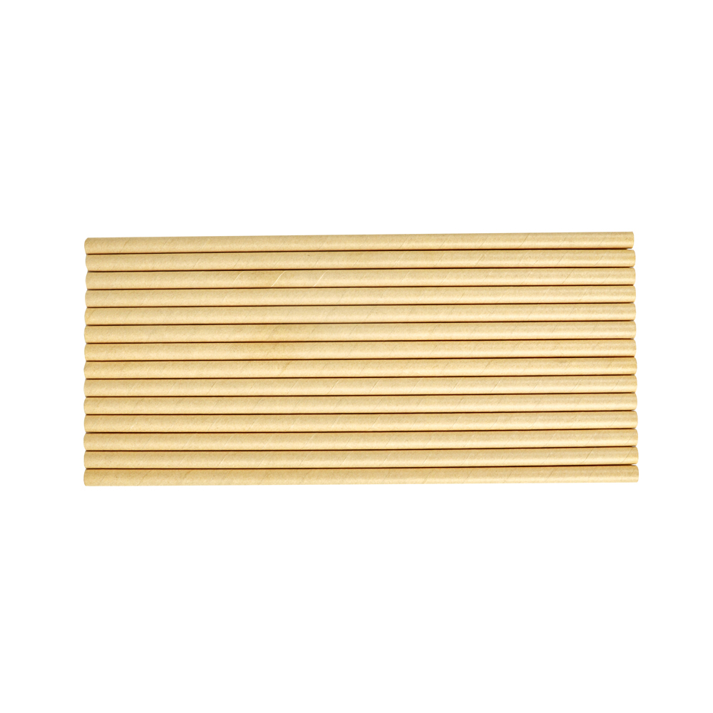 Eco Friendly OEM ODM Kraft Pulp Paper Straws Biodegradable Disposable Paper Straws