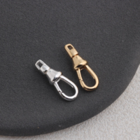 Fermoir mousqueton fantaisie en or 14K plaqué/argent S925, boucle goutte d'eau, fournitures de bijoux en gros