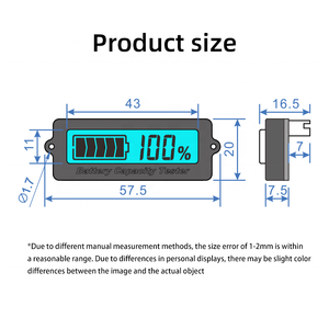 Testeur de batterie numérique au plomb-acide LCD BW-LY6N, indicateur de capacité de la batterie, moniteur, instruments électriques pour voiture, vélo électrique - Product Image 3