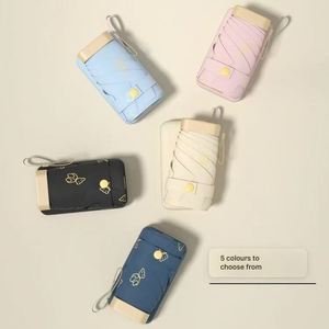 En Stock, Nuevo Estilo, Alta Calidad, Mini Paraguas de Bolsillo de 12 cm, Ligero, Personalizado, Portátil, Moderno, Manual, de Pongee, Plegable en Cinco Secciones, para Sol y Lluvia - Product Image 2