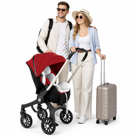 Poussette compacte 3 en 1 en alliage d'aluminium pour bébé, pour les voyages, intérieur/extérieur, pliable, 0-6 mois, capacité de charge de 25 kg, OEM ODM
