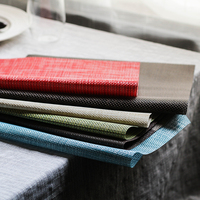 Set de table et dessous de plat en PVC tissé écologique de haute qualité, résistant à la chaleur et antidérapant, idéal pour la maison et l'hôtellerie