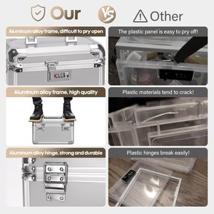 Boîte de rangement verrouillable en alliage d'aluminium avec code - Product Image 2