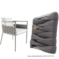 Corde en mousse de polyester résistante aux UV avec intérieur en caoutchouc pour chaise de patio, canapé, matériau de tressage