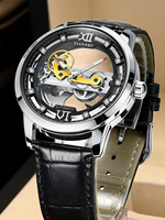 Jam tangan mekanik otomatis ultra-tipis tourbillon hollow baru untuk pria tahun 2026