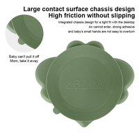 Micro-ondes sûr enfants Led sevrage vaisselle enfant en bas âge alimentation formation assiette divisée sans Bpa Silicone bébé abeille plaque d'aspiration