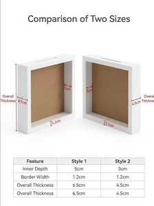 กล่องโชว์แบบ Shadow Box ทำจาก MDF คุณภาพดี เป็นมิตรกับสิ่งแวดล้อม ราคาโรงงาน พร้อมพิมพ์ UV สำหรับงานศิลปะดอกไม้แห้งติดผนัง ขนาด 8x8 <span class=keywords><strong>12x12</strong></span> - Product Image 3