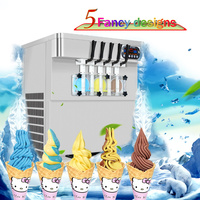 Máquina Industrial de helados con sabor a yogurt, surcoreana, cono de helado suave, glace