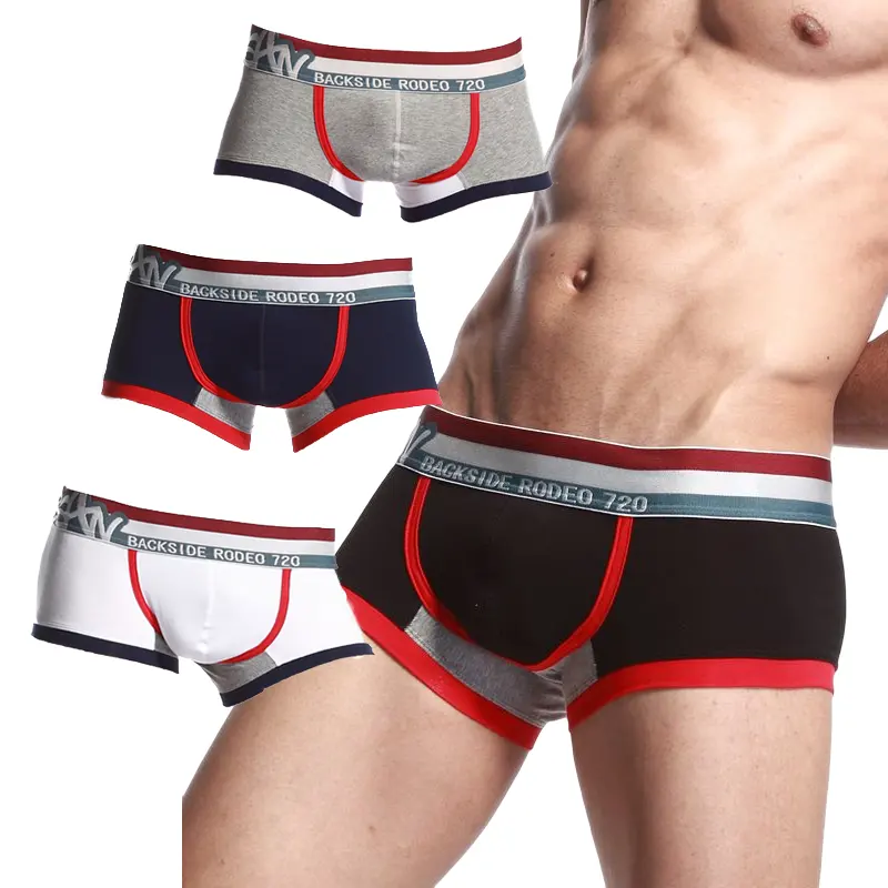 Men's classic solid boxers Men's underwear briefs boxers high quality elastic breathable comfort custom logo color