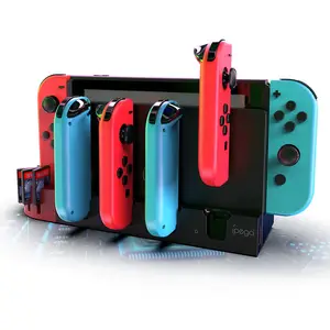 Para Nintendo Switch Estação De Carregamento 4 Porta Titular 9 Jogos Slots Carregador Stand Para Nintendo Switch Console