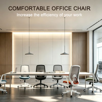 Chaise de bureau confortable pour une utilisation prolongée avec un design ergonomique. Le dossier est respirant et peut pivoter à 360 degrés.