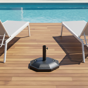 28kg Achteckiger Zement-Schirmständer mit Doppelgriffen für Outdoor-Sonnenschirme - Product Image 4